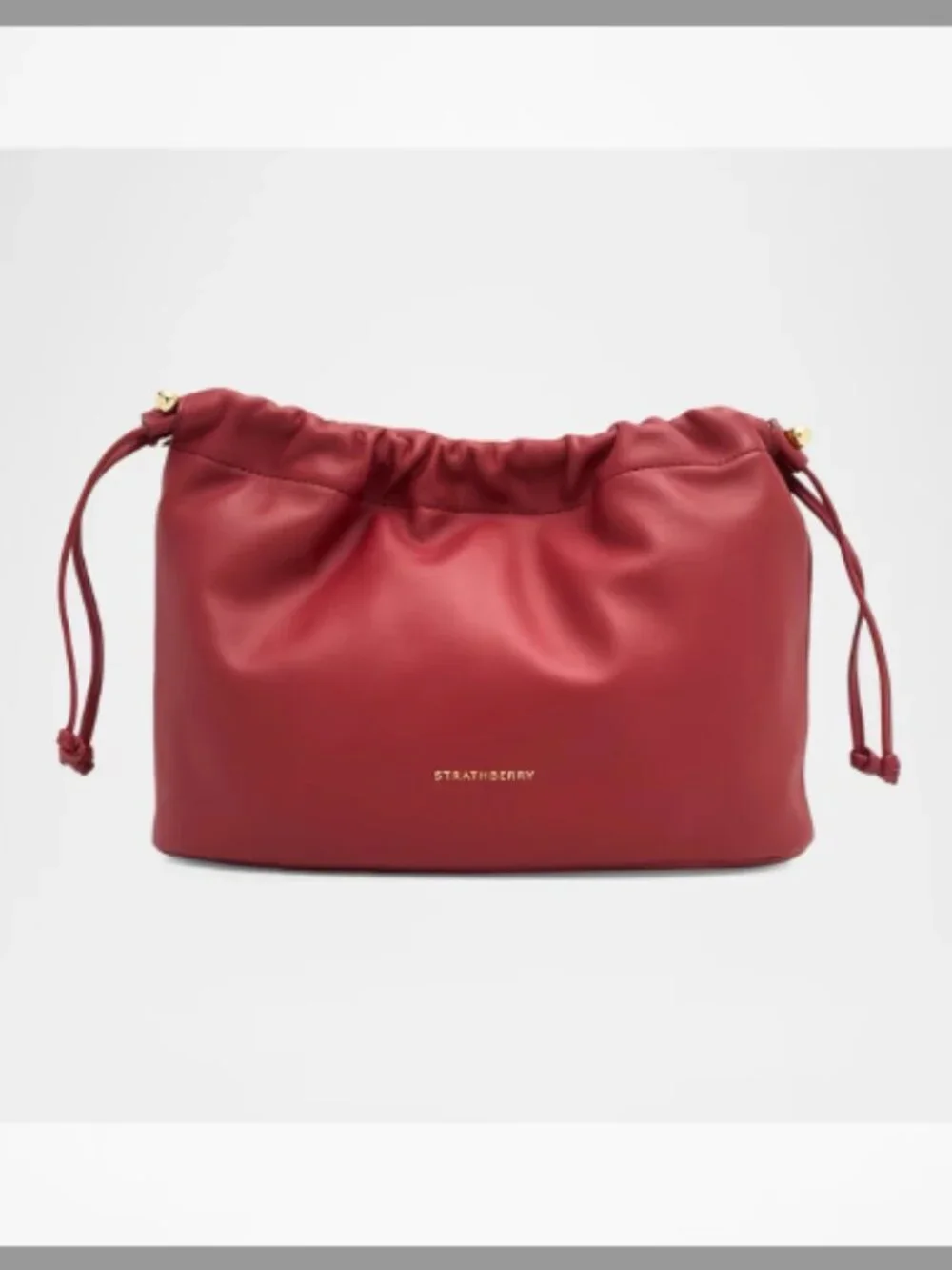 Strathberry NWT Charlotte Midi Nappa Leather Drawstring Bag(ORIG. $595) OXBLOOD